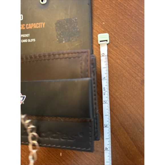 Dickies Bifold Classic Capacity Men Wallet Billfold Brown Leather Multiple Slots - Picture 3 of 7